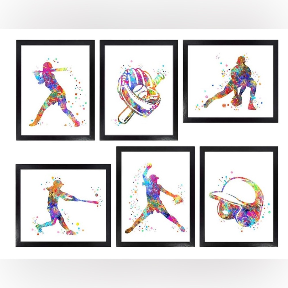 Black Glass Frames (Set of 6) 8X10